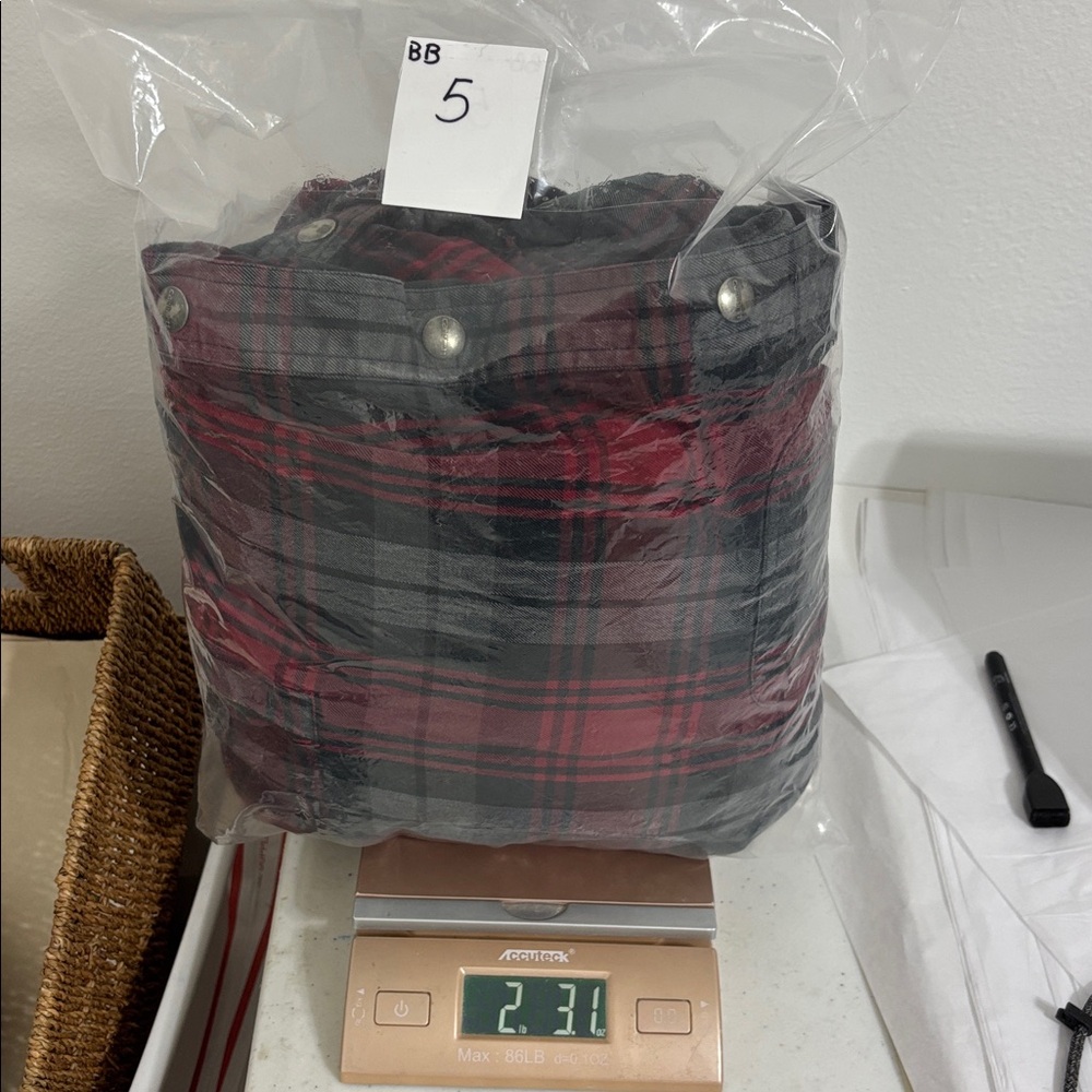 Carhartt Men's Red Black Plaid Flannel Shirt Jacket- Shacket Size‎ L Thrashed - Picture 14 of 14